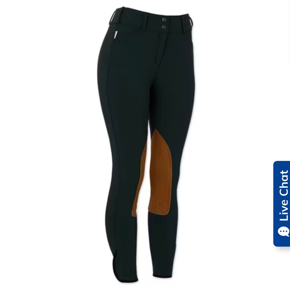 Tailored Sportsman Vintage Forest Green with Tan Patch Mid Rise Breech 28R